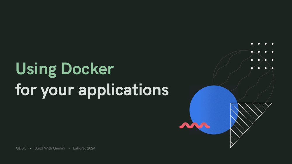 Using Docker for your Applications